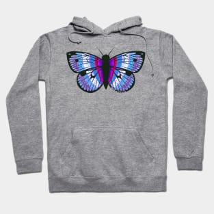 Pink Purple And Blue Butterfly Hoodie